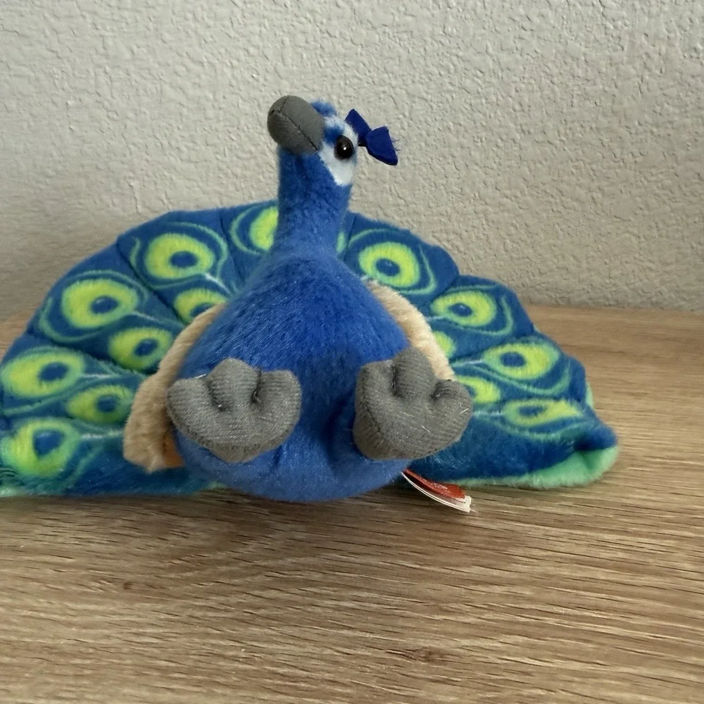 Wild Republic Peacock Plush Stuffed Animal 2020 Blue Green Soft Toy 12